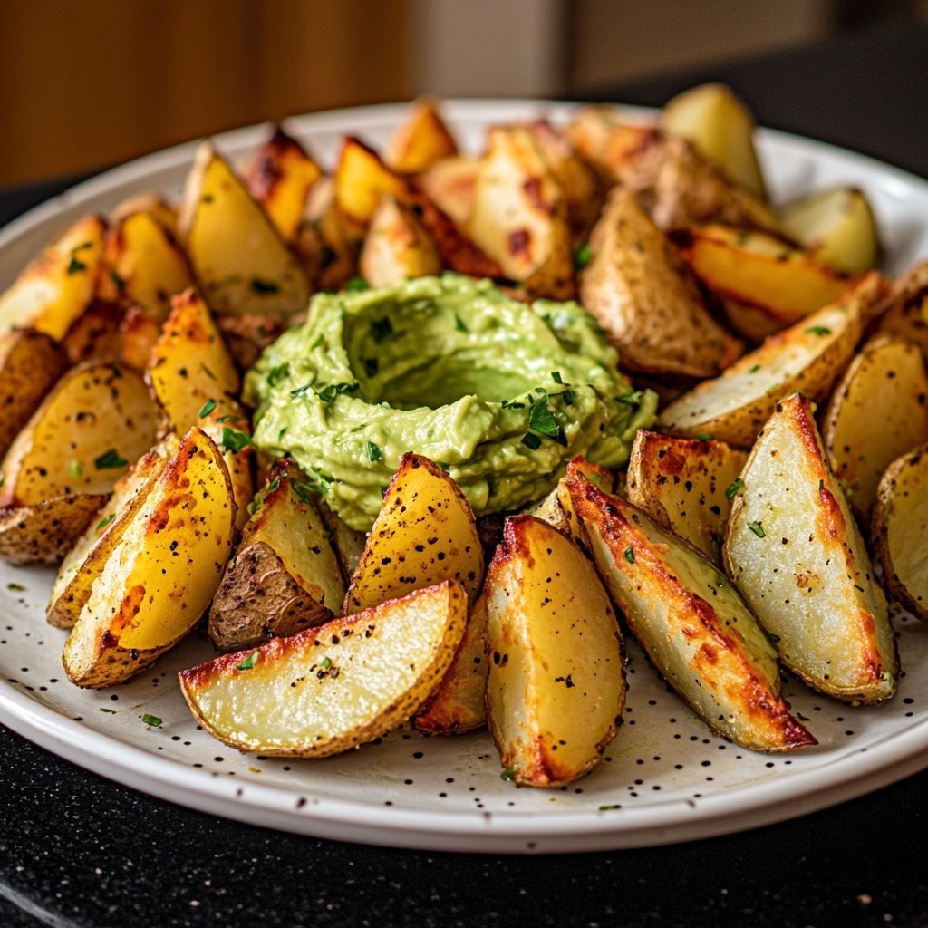 Ofenkartoffeln mit Avocado-Dip