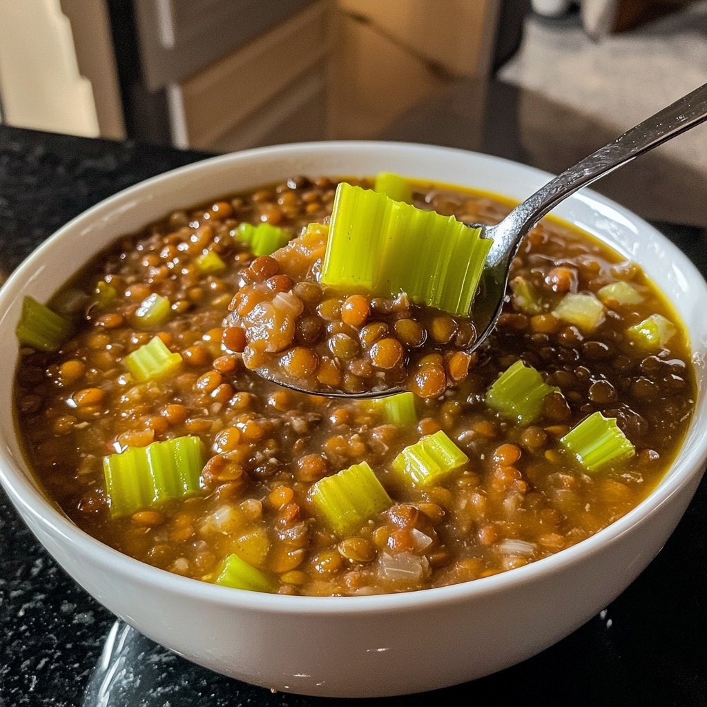 Linsensuppe mit Sellerie