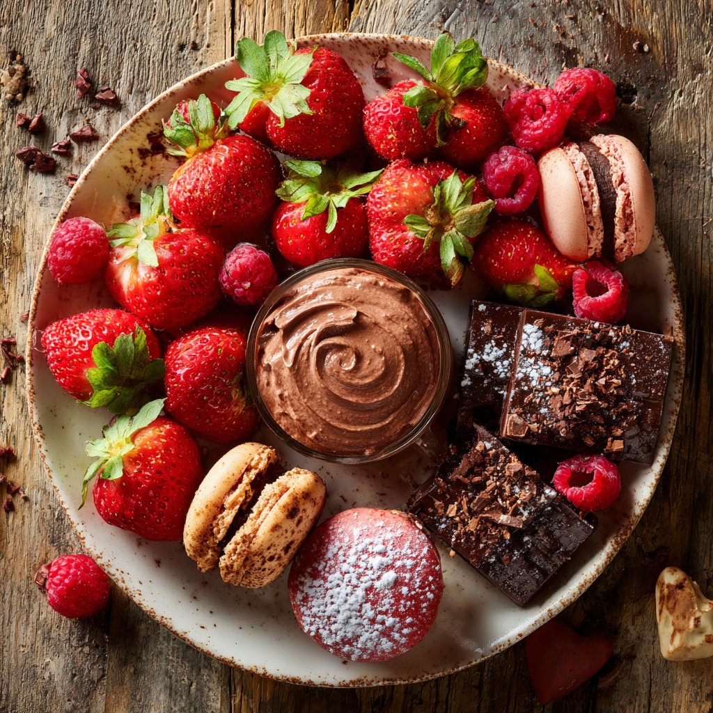 Dessertplatte für Verliebte