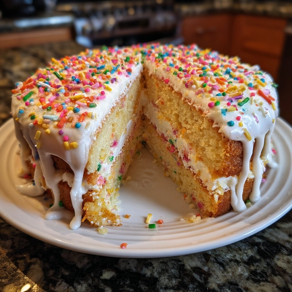 Geburtstagskuchen bunt dekoriert