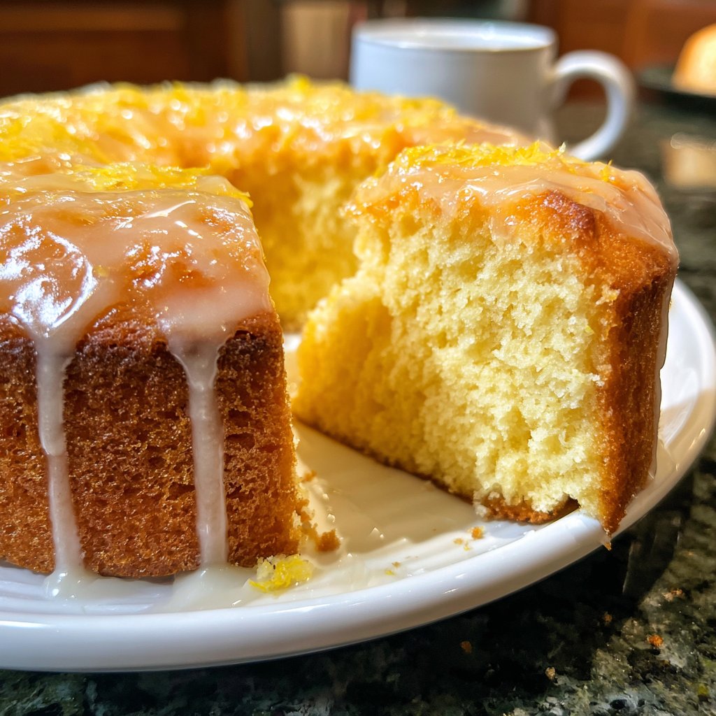 Zitronenkuchen mit Joghurtglasur