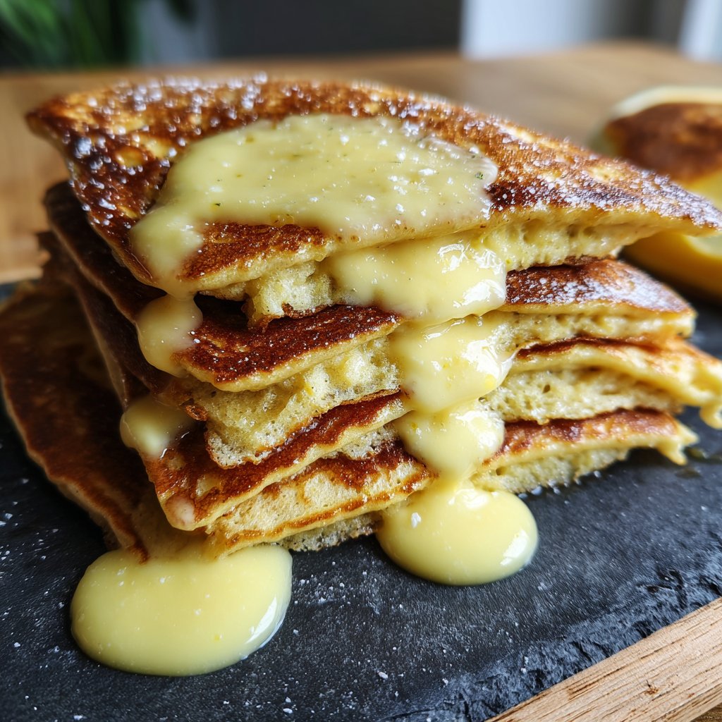 Pfannkuchen mit Zitronenquark