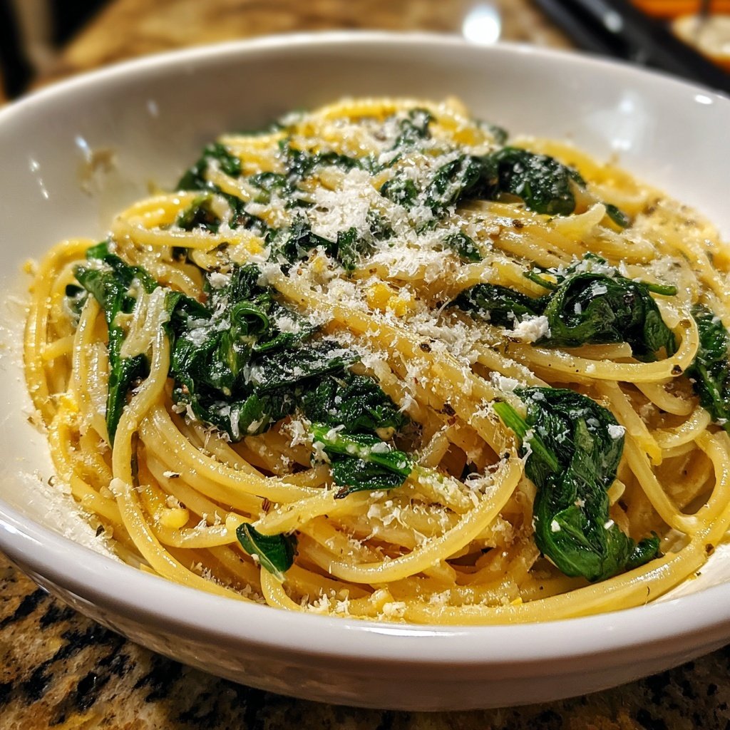 Spaghetti mit Spinat und Ricotta