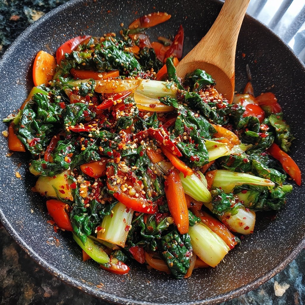 Asiatische Gemüsepfanne mit Chili