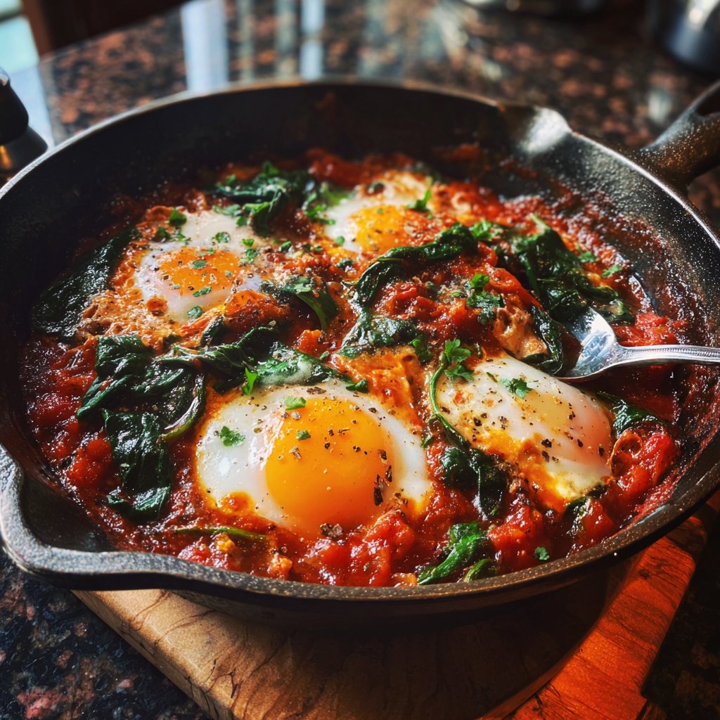 Shakshuka mit Spinat