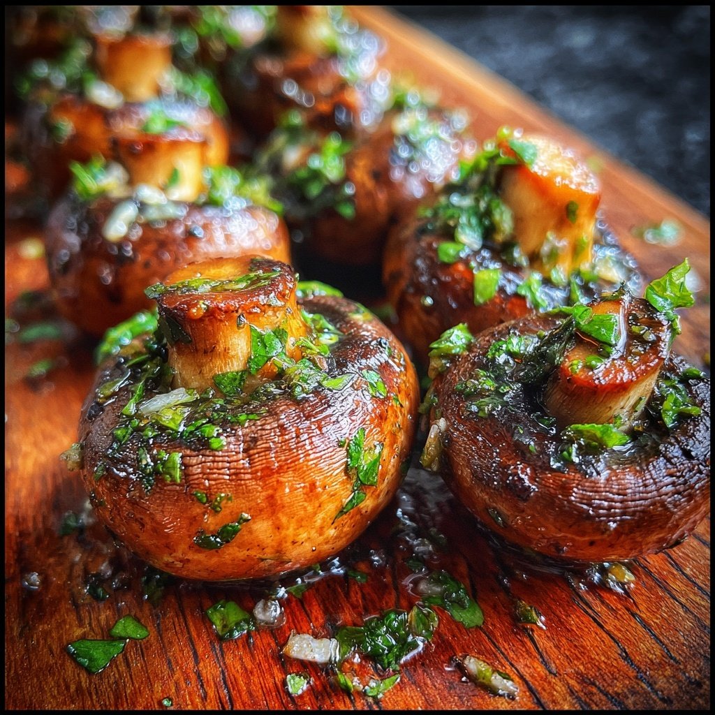 Gegrillte Champignons Mit Kräutern