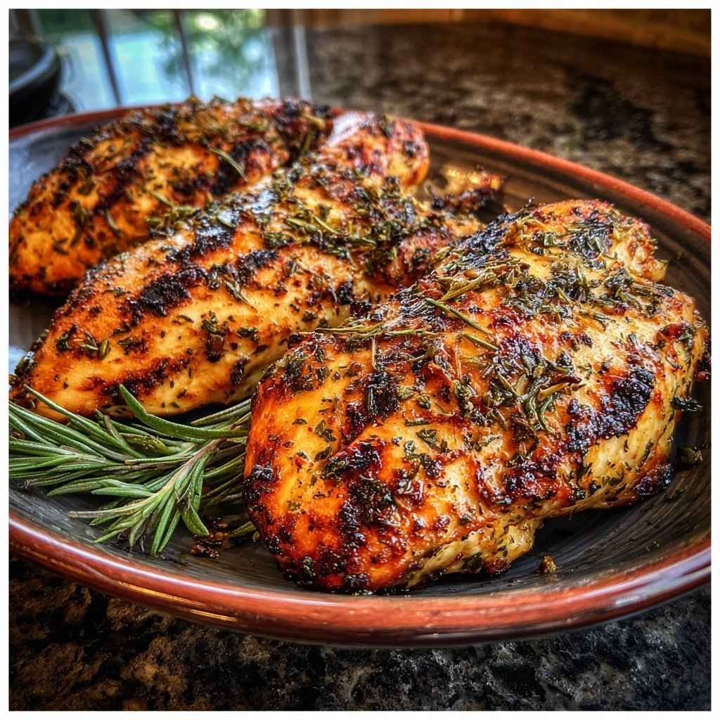 Gegrilltes Zitronen Hähnchen Mit Rosmarin