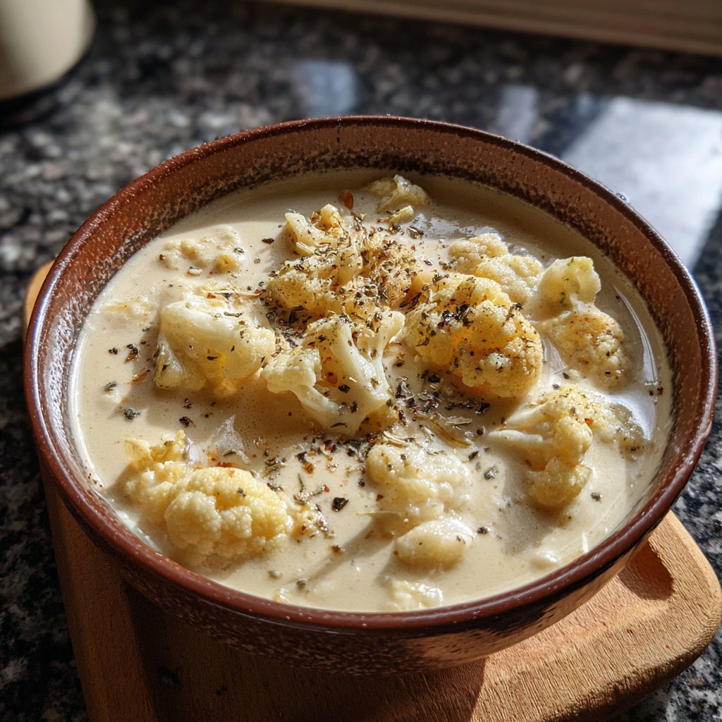 Blumenkohlsuppe mit Kokosmilch
