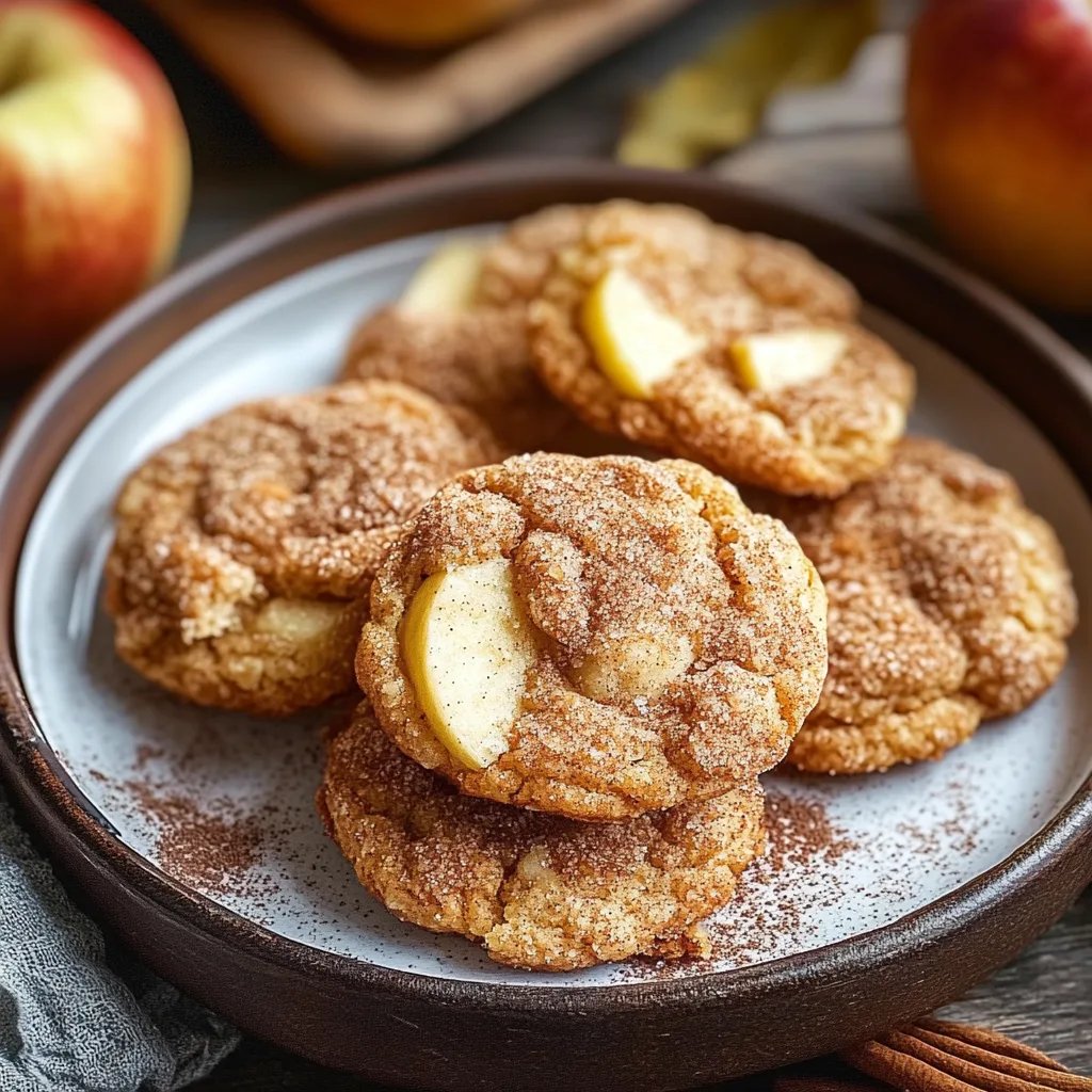 Apple Cinnamon Snickerdoodle Cookies