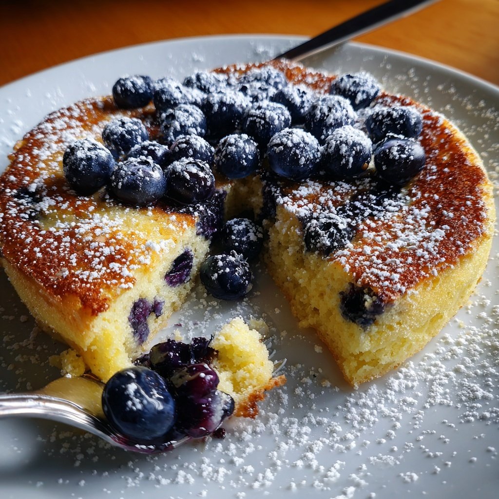 Pfannkuchen mit Heidelbeeren