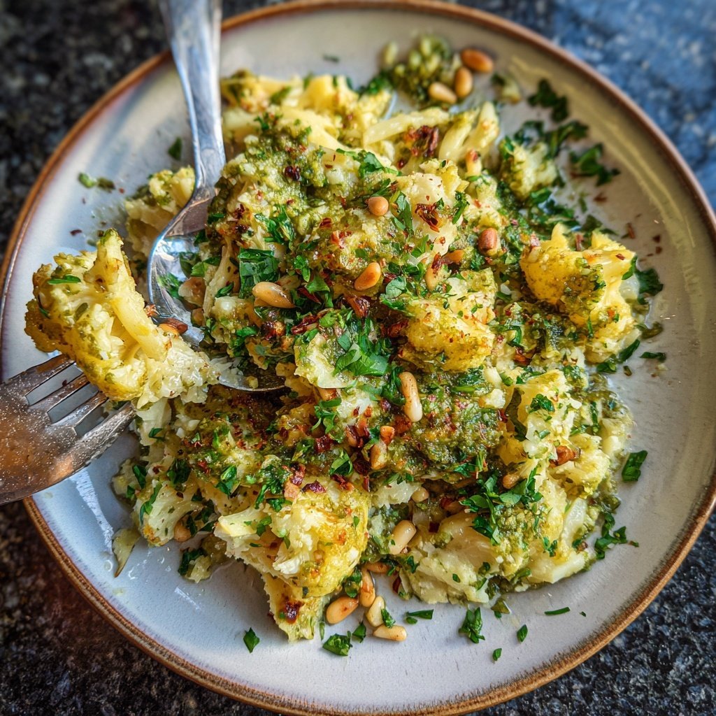 Blumenkohl Reis Mit Kräuter Pesto