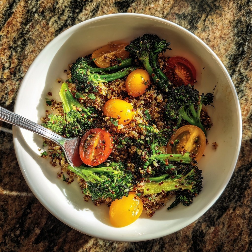 Kalorienarme Quinoa Bowl Mit Brokkoli