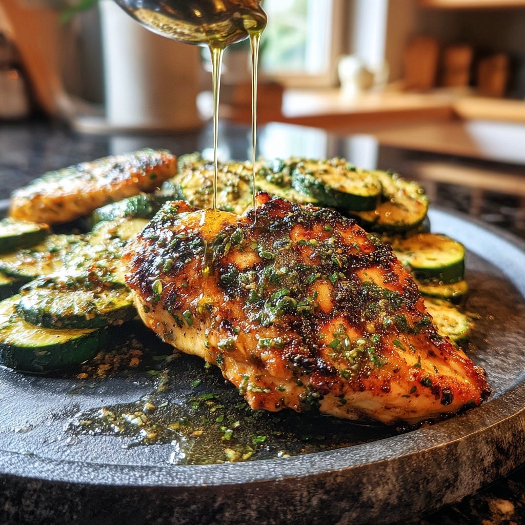 Hähnchenbrust mit Zucchini