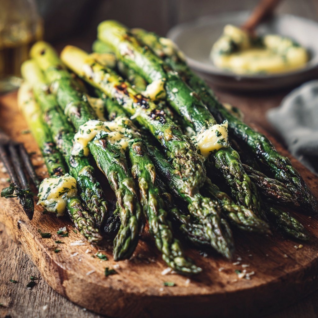 Grüner Spargel Mit Zitronenbutter